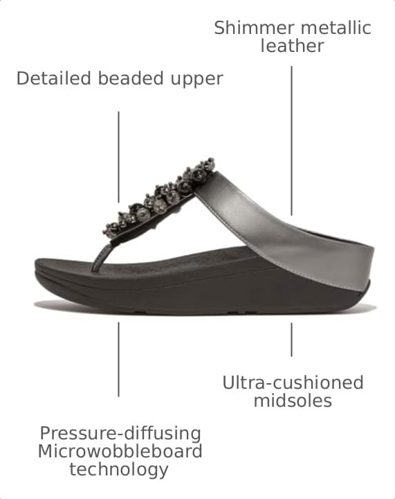 Image of FitFlop Fino Bauble-Bead Toe-Post Sandals