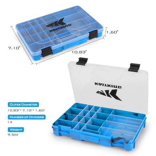 Image of KastKing Tackle Boxes, Plastic Box, Plastic Storage Organizer Box with Removable Dividers - Fishing Tackle Storage - Box Organizer - 2 Packs /4 Packs Tackle Trays - Parts Box
