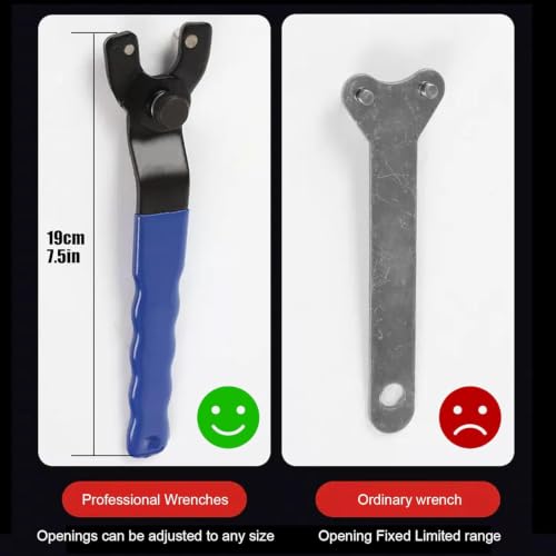 Image of OLIREXD Angle Grinder Universal Adjustable Pin Wrench for Angle Grinder Machine (1, Blue)
