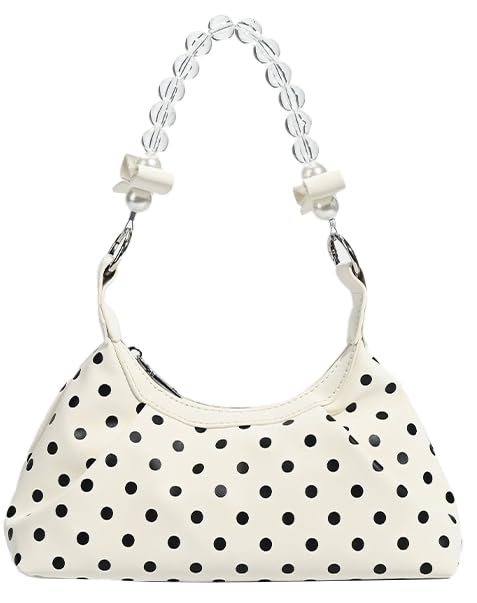 Polka Dot Tote Bag for Women Small Handbags Shoulder Purse Satchel for Travel Work