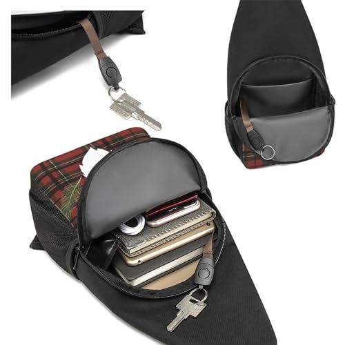 Mochila Sling Crossbody Negro Unisex 7.5x3.25x15.25" miniatura 5