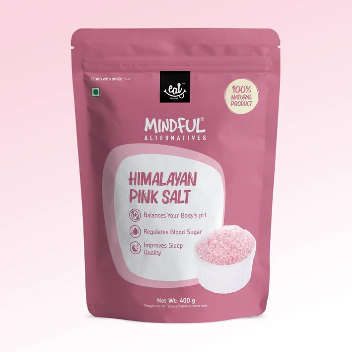 Eat Anytime Mindful Healthy Himalayan Pink Salt | Natural compositions of Minerals | Purest form of salt with health benefits - 400gm