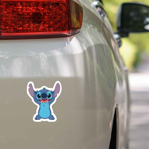 Image of Disney Lilo and Stitch Adhesive Vinyl Decal - Fun Stitch Sticker for Car - Great for Disney Fans