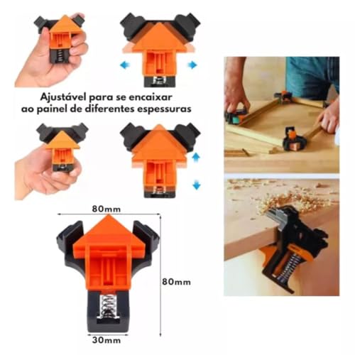 JOGO COM 4 GRAMPO SARGENTO CANTOS DE 90 GRAUS MARCENARIA