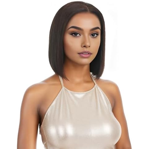 FUTAI 8 Inch Real Human Hair Bob Wigs HD Front 13×4 Lace Wig for Professional Female Diverse Styles Cover