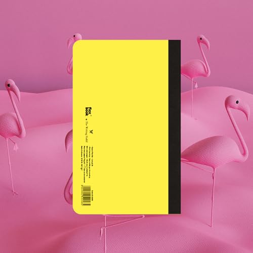 Image of flexbook Smartbook Notebook Ruled Yellow | Medium | 13x21cm - A5 (Minus) | 160 pages | 70gsm Fabriano Ivory Paper | Colorful Eco Paper Cover | with Dark Blue linen spine