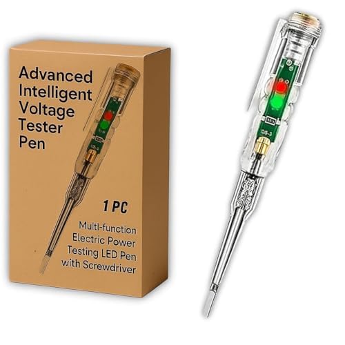 Advanced Intelligent Chip High-Brightness Intelligent Voltage Tester Pen - Multi-function LED Test Pen with Screwdriver for Electric Power Testing, Voltage Tester Detector [ Safety Highlighter Pen ]
