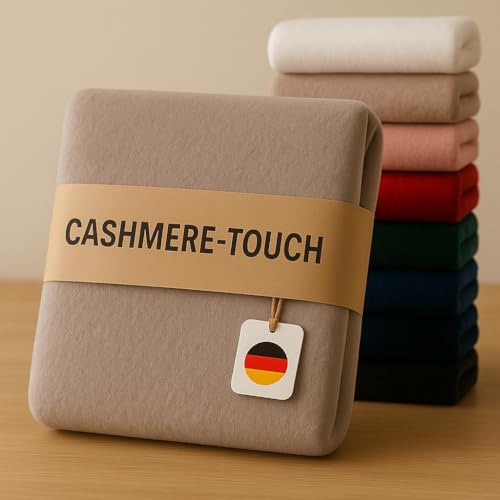 Kuscheli - warme Spannbettlaken 90x200cm - 100x200cm Taupe kuschelige Winter Cashmere-Touch Plüsch Bettlaken - Jersey Fleece Biber Spannbetttuch Laken