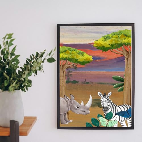 Image of 8x10 Canvas Floating Frame,0.9 inch Deep Canvas Frame,Black | HUACANVAS Canvas Floater Frames for Prints,Floater Frame for Canvas Painting,Canvas Frame for Wall Decor(8 inchx10 inch,Black)