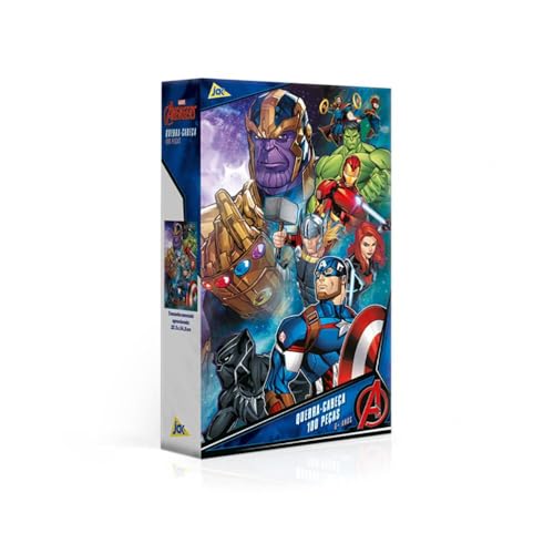 Toyster - Quebra-cabe&ccedil;a: Os Vingadores - 100 pe&ccedil;as - Marvel - JAK
