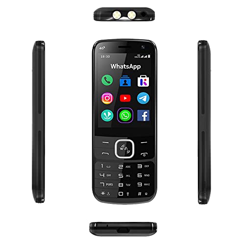 Image of IKALL K333 4G Touch and Type Android Mobile with WiFi and 4G Sim Support (2.8 inch Display, 2GB Ram, 16GB Storage) | Support - WhatsAp, Facebook, YouTube and Instagram (Black)