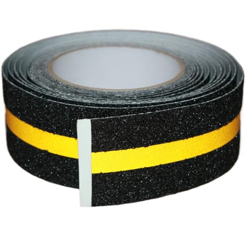 Image of Anti Slip Tape 2 Inch Wide, Waterproof Grip Adhesive Heavy Duty High Traction Friction for Indoor /Outdoor Steps (17 Ft /Black-Reflective).