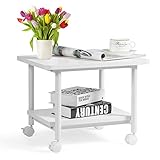 ★ Modisches Design und hohe Praktikabilität ★ Der Druckertisch verwendet klassisches Schwarz / Weiß und stilvolles Design, der zu den meisten Dekorationsstilen und Möbeln passt. Sie können den Druckertisch in das Wohnzimmer, Schlafzimmer, Büro, Arbeitszimmer usw. stellen. Der Druckertisch ist aufgrund seiner geringen Größe sehr platzsparend.