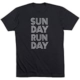 Gone For a Run Running Short Sleeve T-Shirt | Sunday Runday (Stacked) | Black | XL