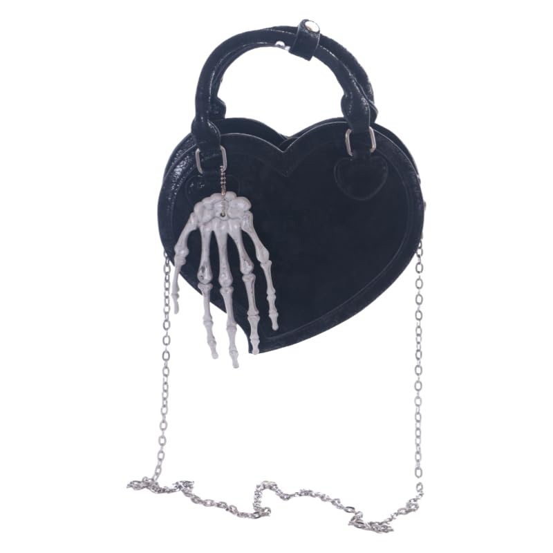 Sac en forme de cœur noir Kawaii-Story pour transporter vos essentiels sans vous encombrer