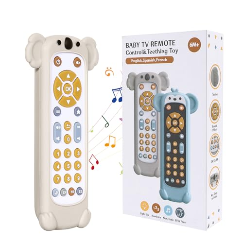Orzbow Jouet Telecommande Bebe, Jouets Musicaux pour Bébés avec Plus de 100 Chansons,Jouets Sensoriels pour Garçons et Filles de 6, 9, 12 et 18 Mois, Jouets bébés avec Couvercle en Silicone
