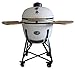 YNNI KAMADO TQTV23WH XL parrilla de 23 pulgadas, blanco, chipfeeder, paquete, barbacoa, cerámica, huevo, ahumador, TQTV23BL