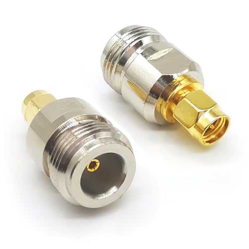 2PCS Adaptadores Coaxiales Tipo N a SMA miniatura 2