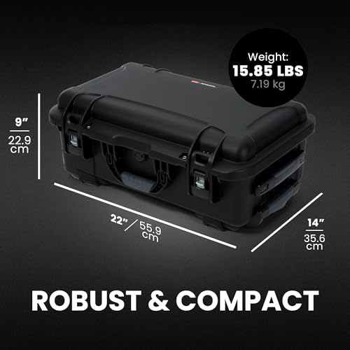 Image of NANUK 935 Waterproof Hard Case with Cubed Foam & Heavy-Duty Wheels, 22 inch x 14 inch x 9 inch - Dustproof, Impact-Resistant & Airline Carry-On Approved - Black