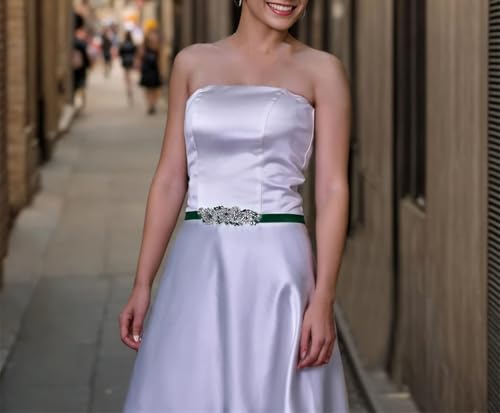 Women Fashion Party Dress Rhinestones Ribbon Luxury Bridal Belts2