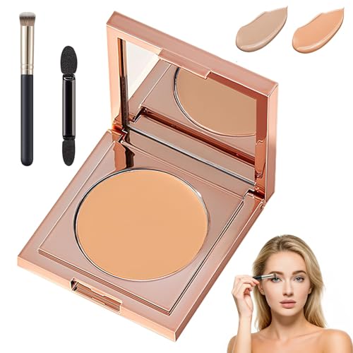 Colored Clay CC Undereye Corrector, Color Corrector for Dark Circles with Brush, Under Eye Concealer, Conceal & Brighten Dark Circles, Under Eye Hydrating Concealer (Natural, 1)