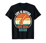 La vida vintage es mejor con un amante extra de la comida de tocino Camiseta
