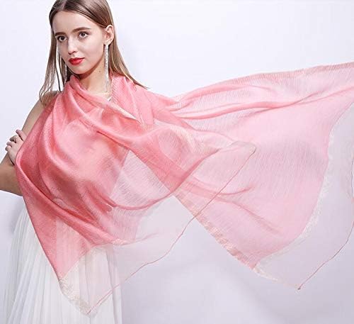 Womens Scarves Lightweight Silk Scarf Shawls and Wraps for Evening Dresses Summer Beach Wedding Shawl gifts - Image 4