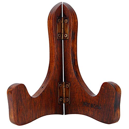 Tallrikshållare Justerbar metalldisplayställ för tallrikar Tallrikar och teburkar (15,5H x 10,5W) Rostbeständig dekorativ hylla för kökskollektioner och detaljhandel (Höjd 22,5 cm*Bredd 17)