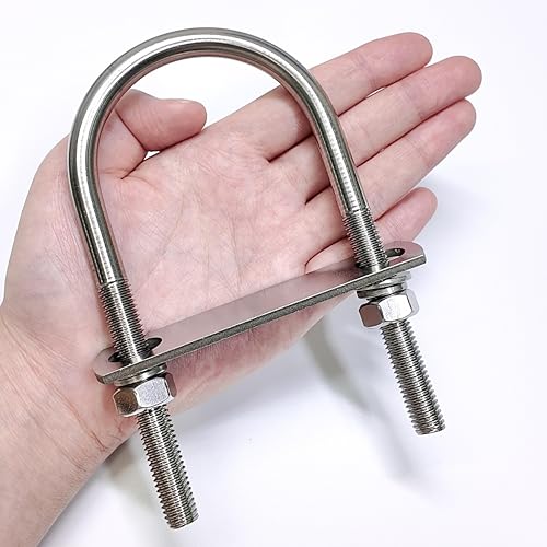 Image of 8 Sets M10 U-Bolts,u-Bolts 2.5 inch (65mm) Wide,U-Bolts with Nuts
