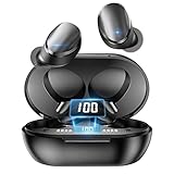 【IPX7 A Prueba de Agua】Auriculares inalambricos Bluetooth fabricados con funciones avanzadas a prueba de agua con nanorrevestimiento. No se preocupe por el sudor, la lluvia intensa o los líquidos derramados y disfrute de música de alta calidad en cualquier lugar y en cualquier momento. Es una gran opción para los amantes del deporte. porque los materiales IPX7 pueden soportar la mayor parte de la sudoración, le permiten evitar la molestia de la lluvia.