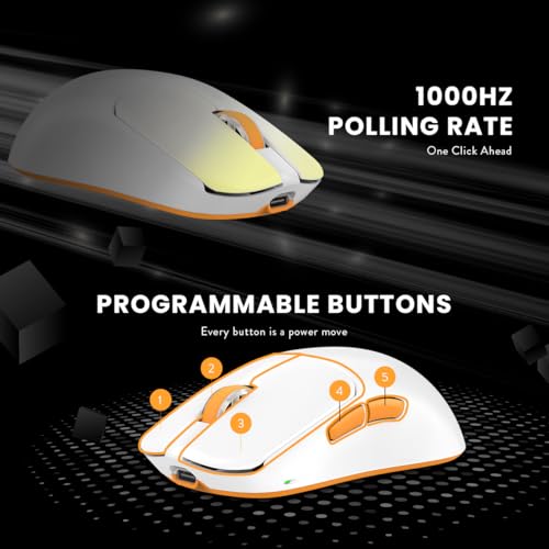 Image of Cosmic Byte Velox 39g Ultra-Light Tri-Mode Gaming Mouse | PixArt PAW3395 Sensor | 26,000 DPI | 650 IPS | 50G Acceleration | Paracord Cable | PTFE Feet | 1000Hz Polling | 230mAh Battery (White)