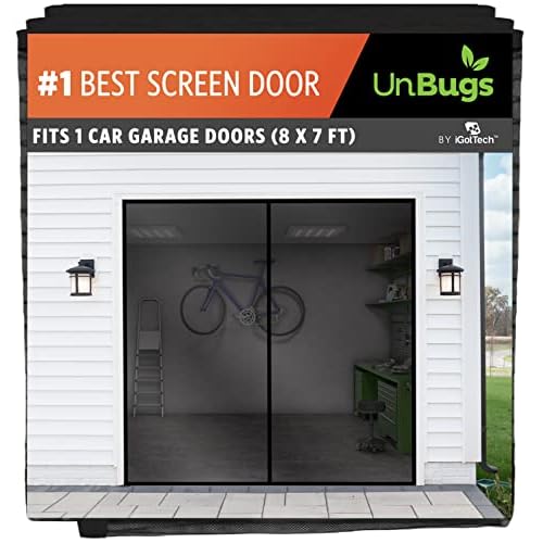 UnBugs Garage Screen Doors for 1 Car Garage - Fits Single Garage…