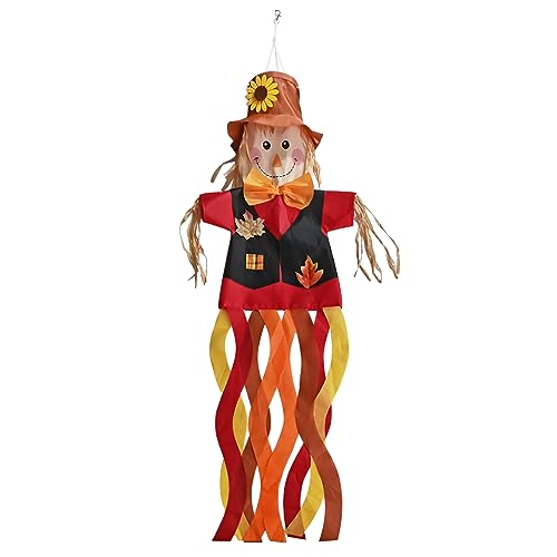 THQZLH Scarecrow Windsock - Fun and Festive Outside Decorations for Your Yard