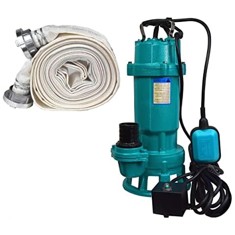 Tauchpumpe 1500W IBO 1,5 kW mit Zerkleinerer + 2" Storz C + 20m Schlauch Cover