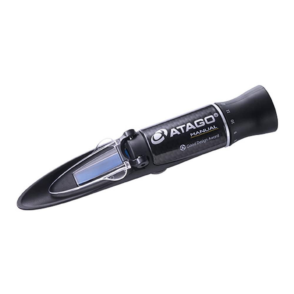 Atago 2483 MASTER-S28M Hand-Held Salinity Refractometer, Manual Temperature Compensation, Brix 0.0 to 28.0%