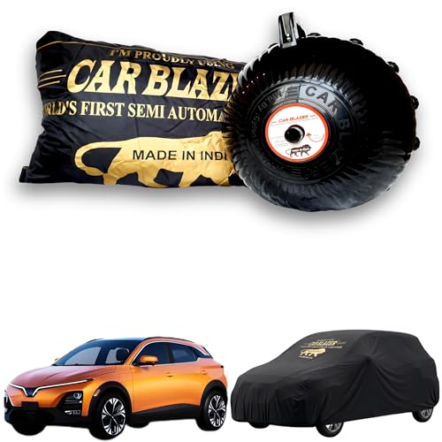 Image of CARBLAZER Portable & Semi-Automatic Full Body Car Cover: Heavy Duty Device | Anti-Theft | Dust & Scratch Proof | Water & Wind Resistant | Custom Fit | UV & Heat Protection Compatible for VINFAST VF6