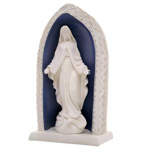 Estatua Roman Della Robbia Our Lady of Grace 10.25 pulg miniatura 2