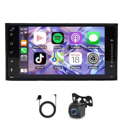 TukboTech Android 13 Car Stereo Fit for Toyota 4Runner 2003-2009 for Sequoia 2001-2007 Upgrade 7 Inch Touch Screen with Wireless Carplay Android Auto Backup Camera Mirror Link GPS SWC WiFi FM,2+32G