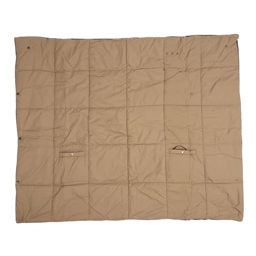 Heated Blanket Intelligent Heating Shawl Electric Blanket with Constant Temperature Control for Winter Cold Weather Outdoor Camping Daily Use Polyester PVC Khaki 136x110cm