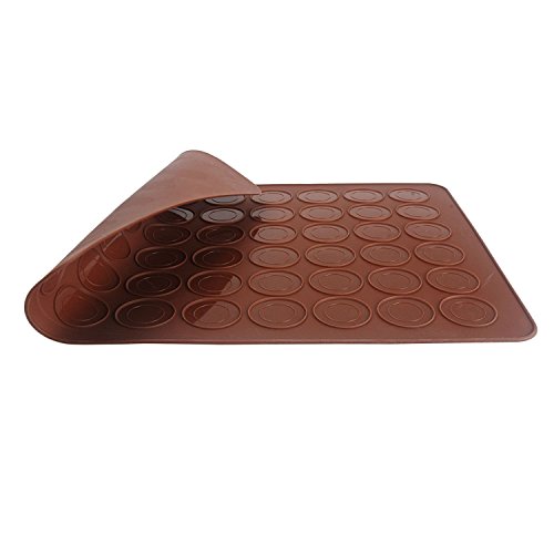 Plaque Macaron, LoveChef Tapis Macarons en Silicone Anti-adhésif, Plaque Silicone 48 Macarons