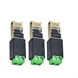 Yuanpgky Für RJ45 auf RS485 Konverter Terminal Block für industrielle Kommunikation, A auf PIN4 B auf PIN5 Netzwerkadapter, kompakt 45,5 x 13,4 x 11,6 mm, Metall und Kunststoff