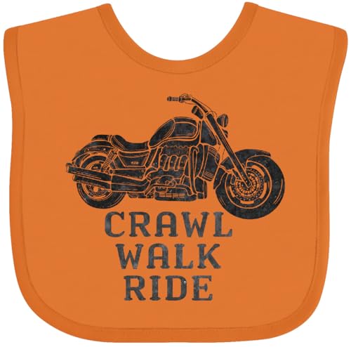 inktastic Crawl Walk Ride Motorcycle Baby Bib