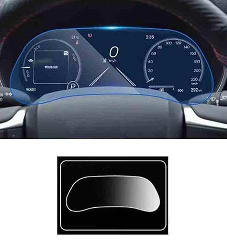 MYCNLEE Automobile Accessories Automotive Interior Instrument Panel Screen Tempered Glass Film Anti Scratch Refit Fit for Toyota Highlander 2023 2022 2021 2020 (for High Configuration B) TPU 1PCS