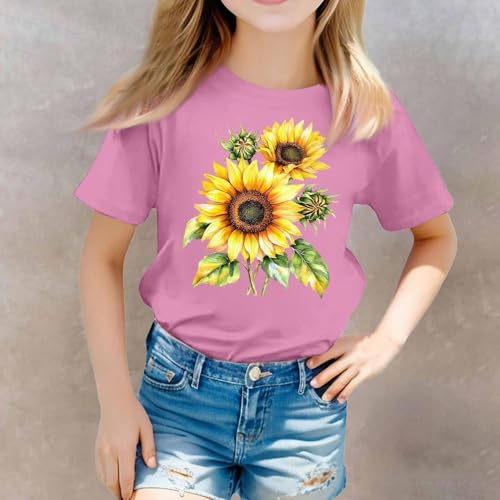 Kids Shirt Color Round Neck Short Sleeved T Shirt for Children and Girls 3 13 Years Girls Solid Color Shirts4