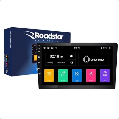 Central Multimídia Som Automotivo Roadstar Android 2 Din 9 Pol Full Touch Bluetooth USB WIFI GPS - RS910BR