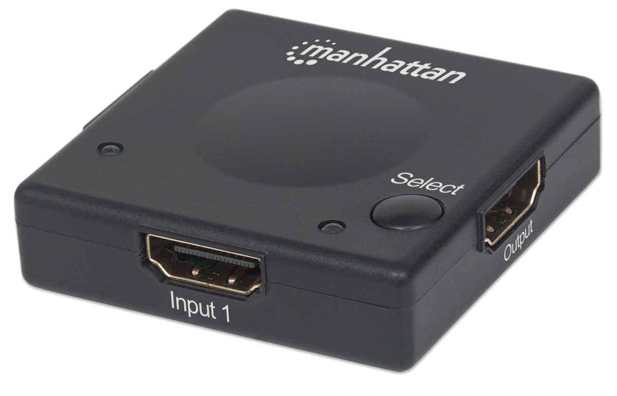 Manhattan 207911 HDMI video switch - Video Switches (HDMI, 1.3b, Black, Plastic, 5 m, 480i,480p,576i,576p,720p,1080i,1080p)