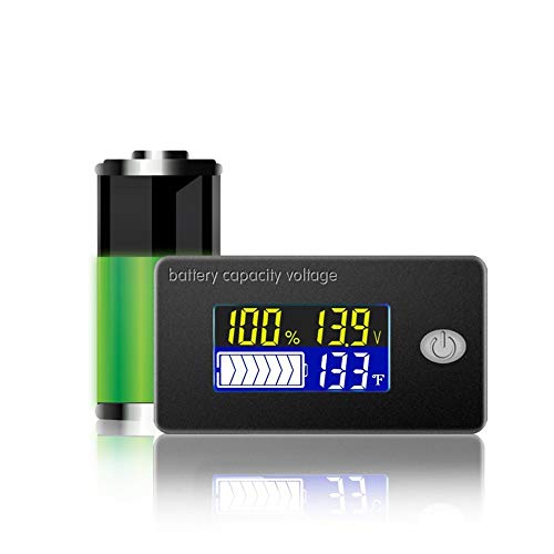 Multifunctionele LCD-batterijcapaciteitsmeter Voltmeter met temperatuurweergave Spanningsmonitor(12V-Upgrade) - Afbeelding 3
