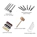Leather Kit 22 PCS SIMPZIA Leather Hand Stitching Tools Kit with 4mm Prong Punch, Hollow Punch Set and Wooden Hammer for DIY Sewing