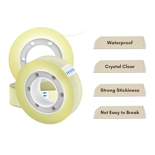 Xylo 12 Rolls Clear Tape, Tape Refills, Gift Wrapping Tape, Transparent Tape, Invisible Tape, Wrapping Paper Tape, Office Tape, Tape Bulk, Tape Refill (Clear) #TOP3