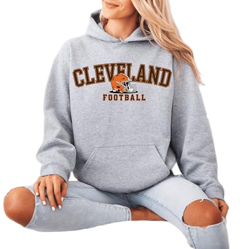 DAYLEA Cleveland Football Hoodie | Vintage Game Day Hoodie | Unisex College Sports Apparel